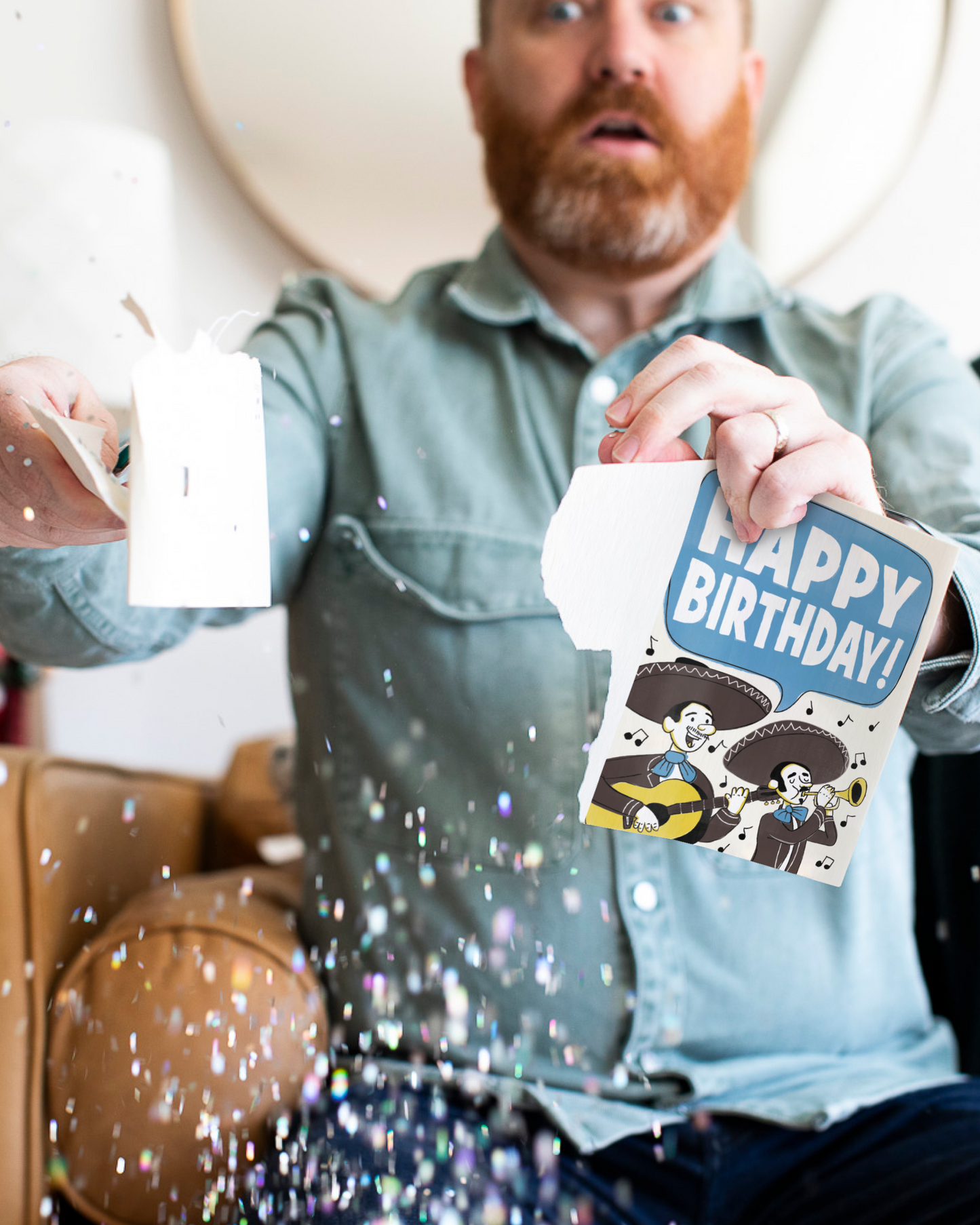 Endless Mariachi Birthday Card with Glitter