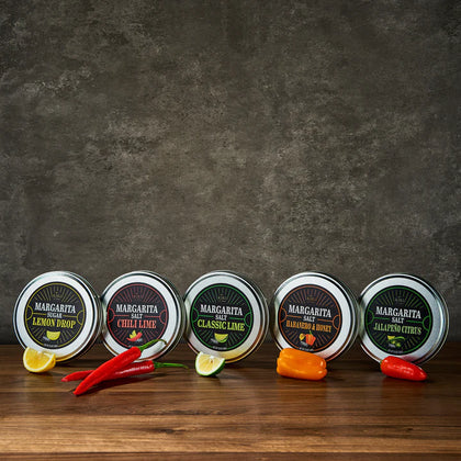 5-Pack Premium Margarita & Cocktail Flavored Salt Rimmer, Variety Set 3.5oz