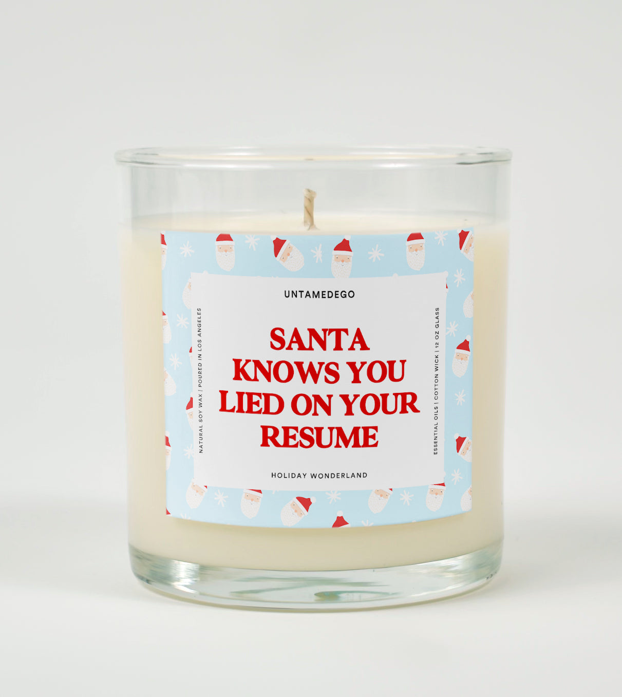 Santa Knows You Lied on Your Resume | Funny Christmas Candle