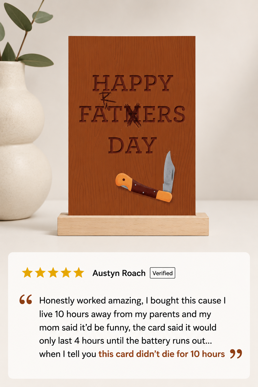 Endless Fart Father's Day Card – Pull My Finger Surprise