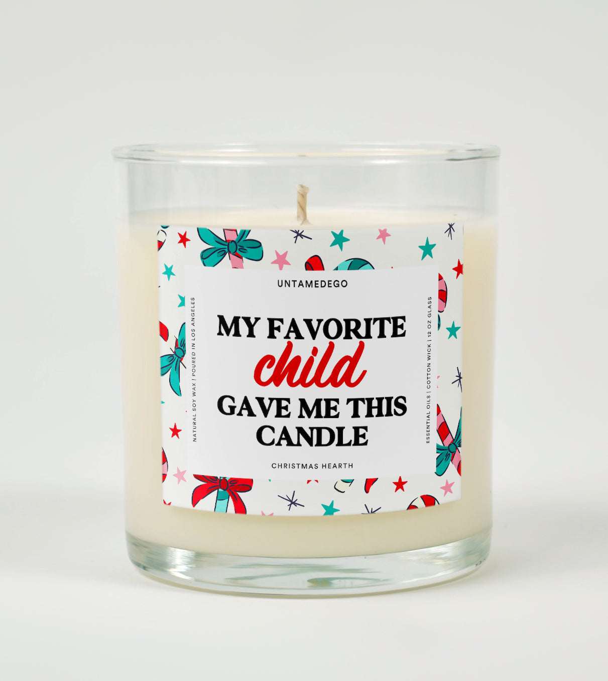 My Favorite Child Gave Me This Candle Christmas Glass Candle