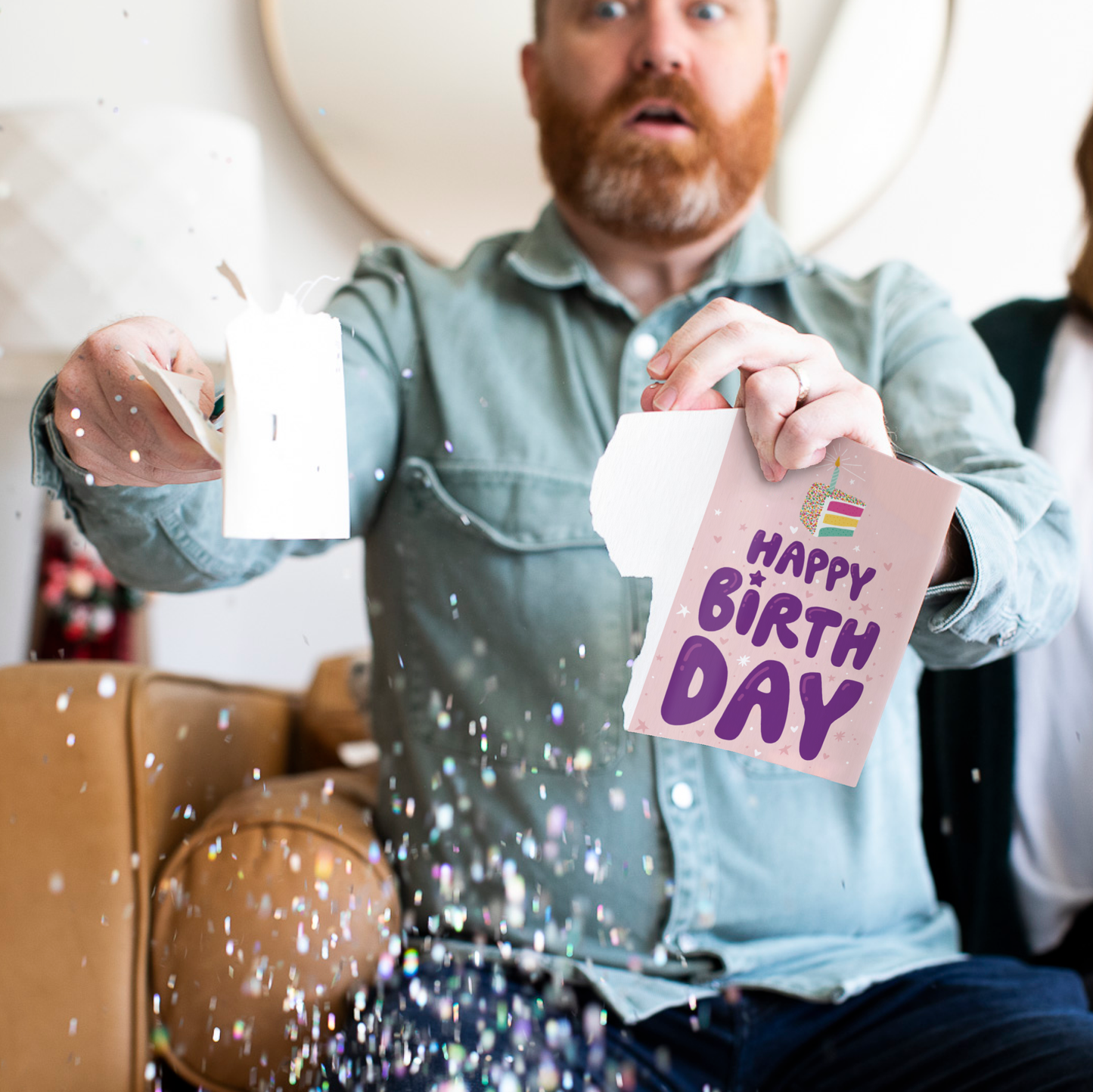 Endless Birthday Cake Card with Glitter