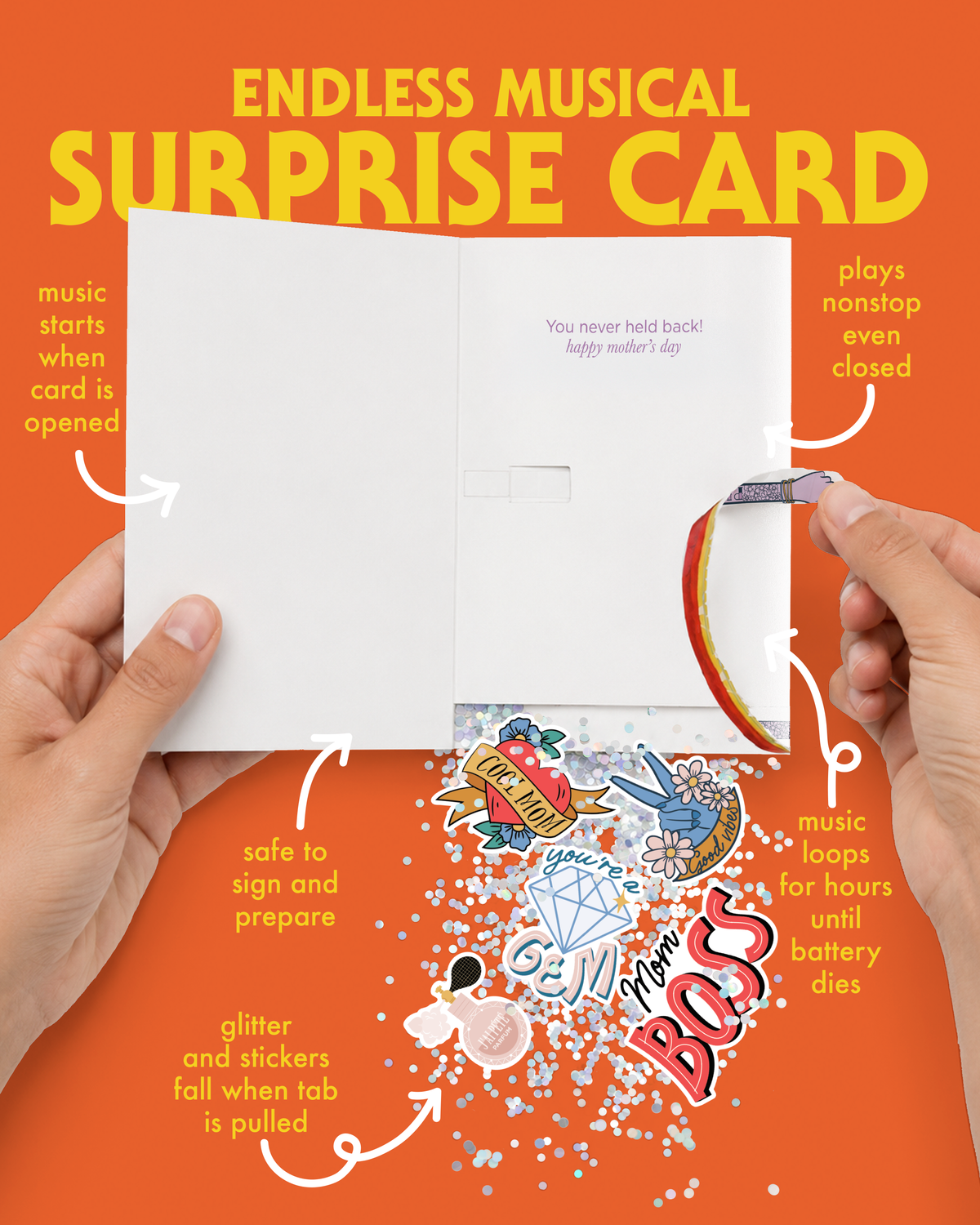 Endless Mother's Day Fart Card with Pull Surprise