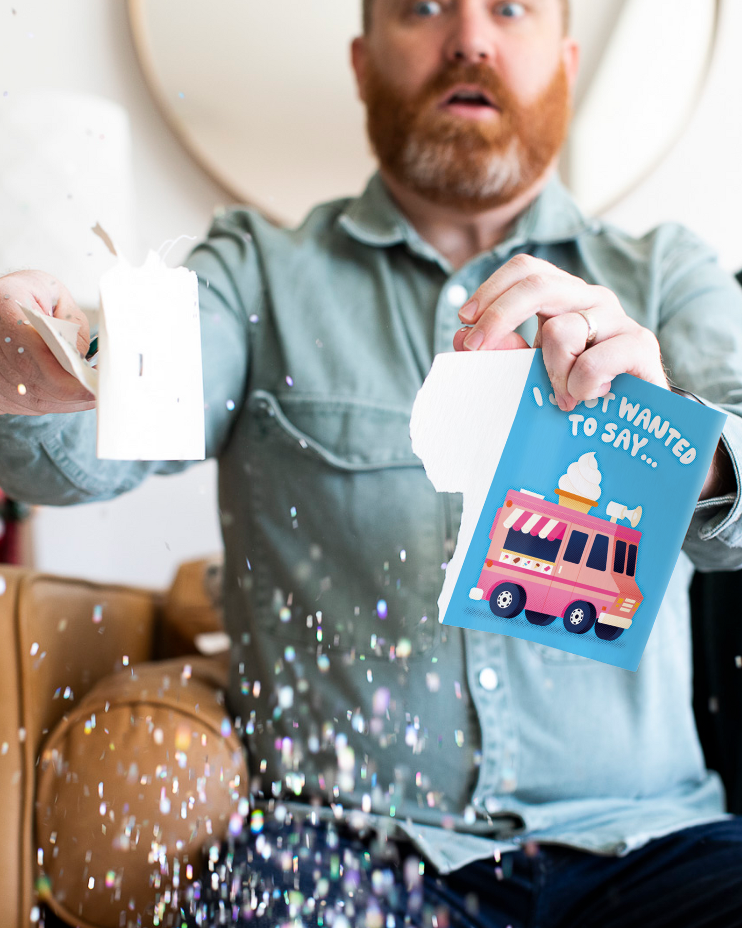 Endless Thank You Ice Cream Truck Card with Glitter