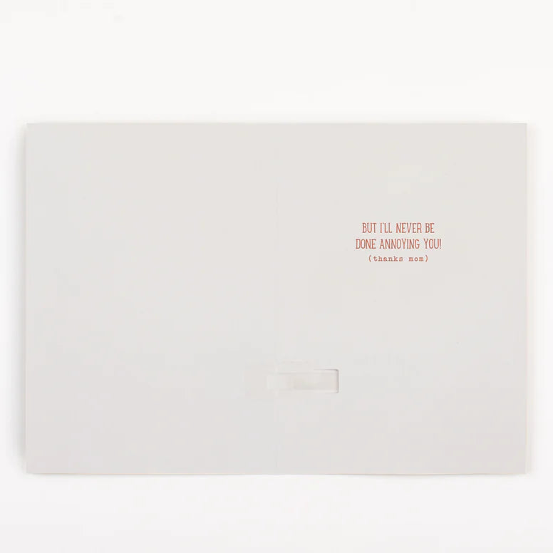Endless Thank You Mom Prank Mother's Day Card With Glitter
