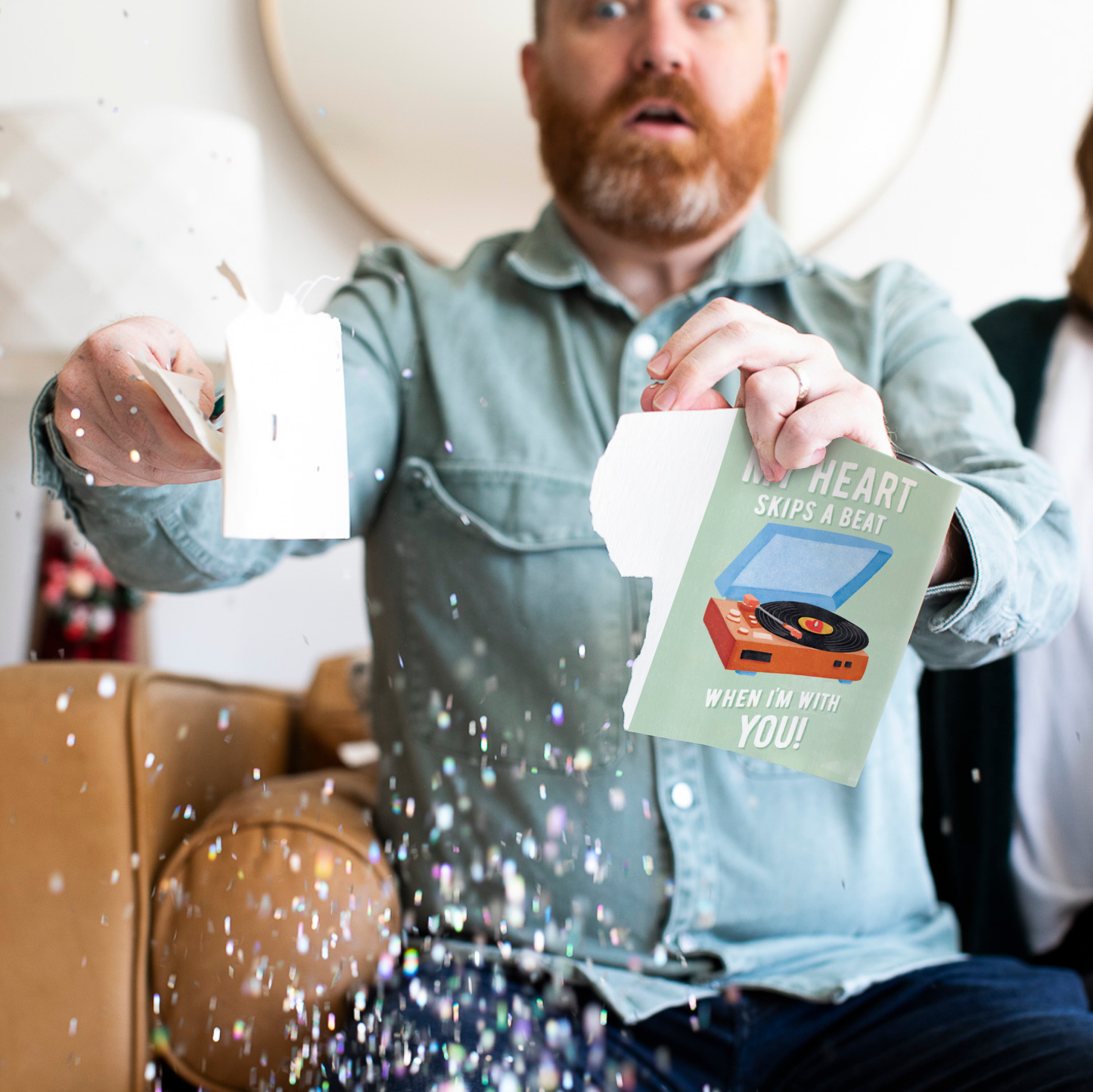 Endless Never Gonna Give you Up Valentines Card with Glitter