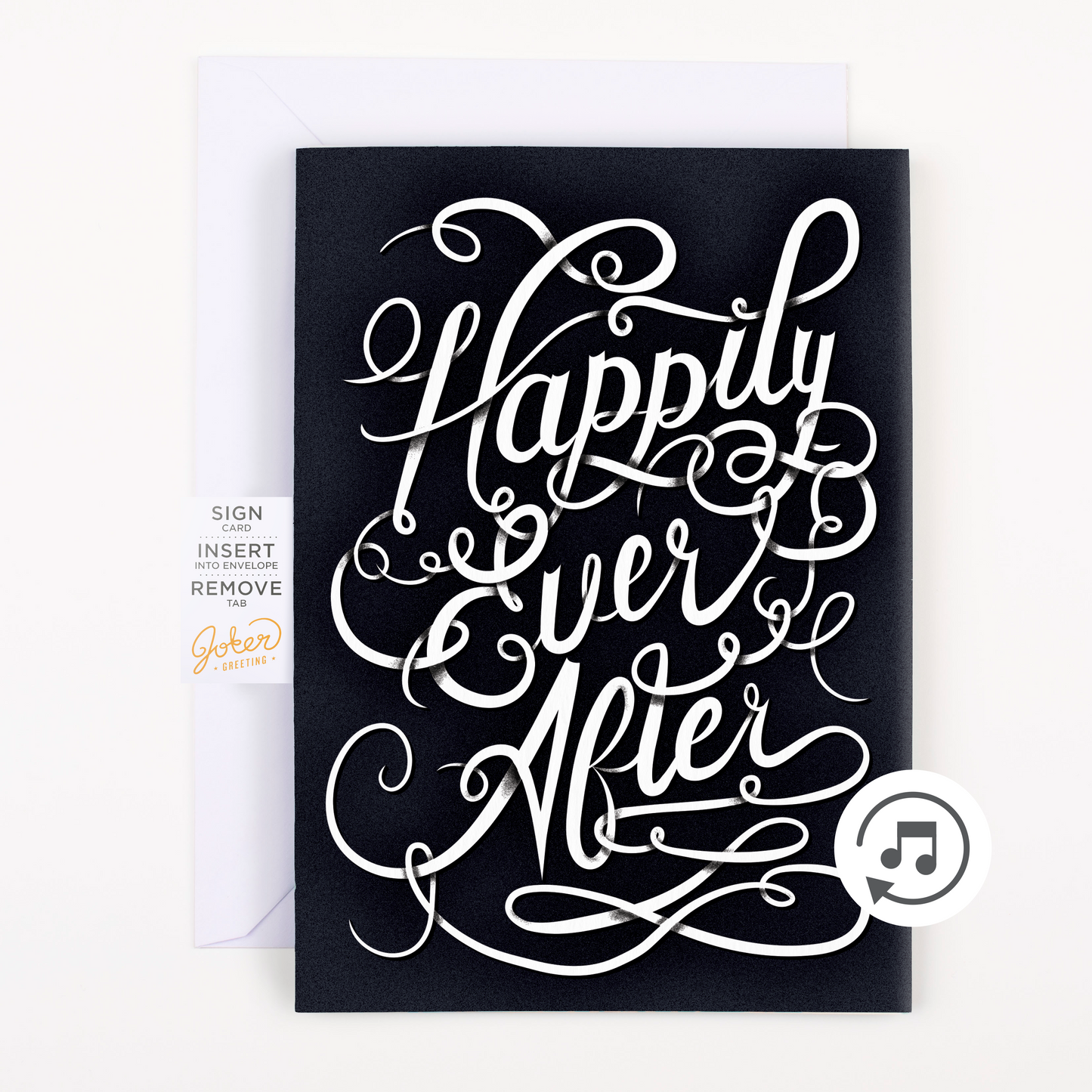 Endless Off-tune Wedding Card with Glitter
