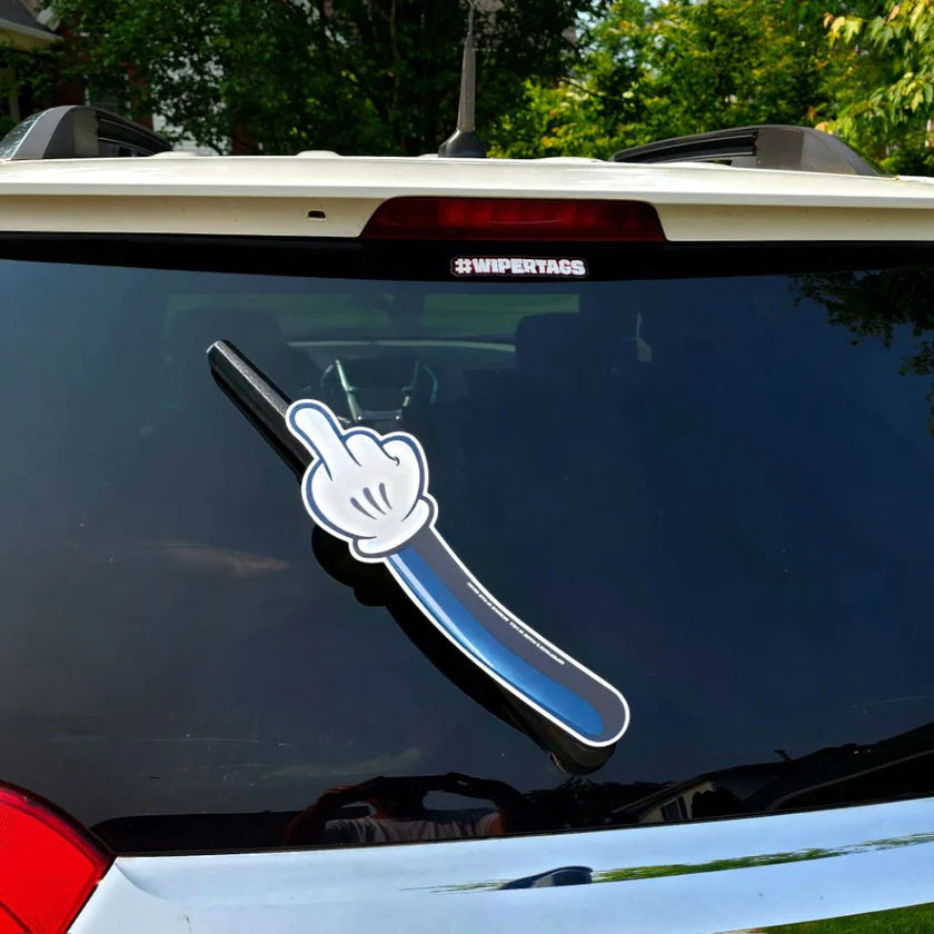 Middle Finger Car WiperTags