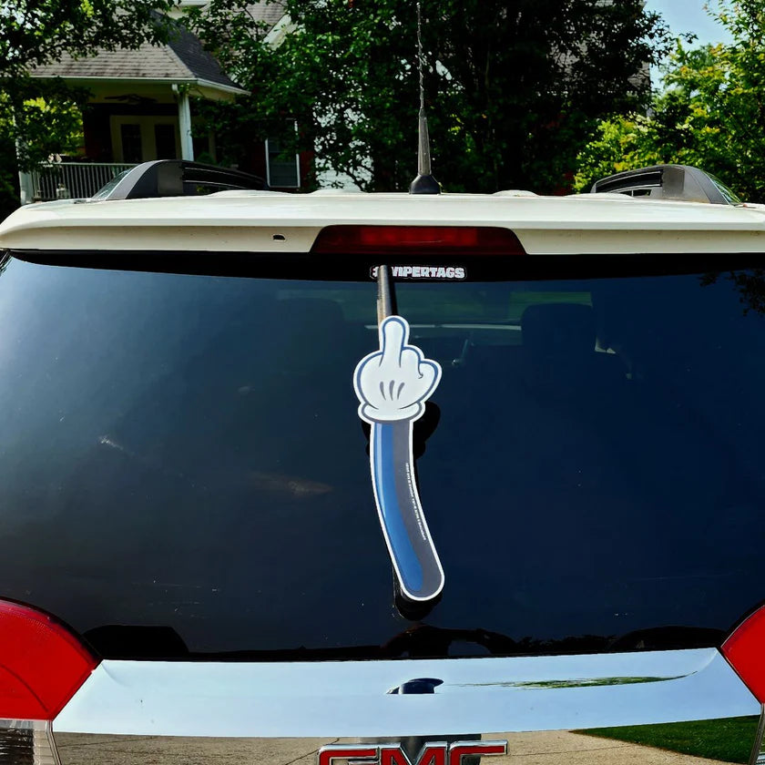 Middle Finger Car WiperTags