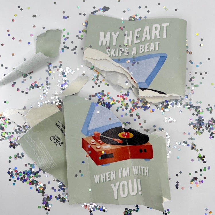 Endless Never Gonna Give you Up Valentines with Glitter