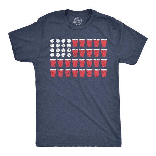 Beer Pong Flag Men's T-Shirt