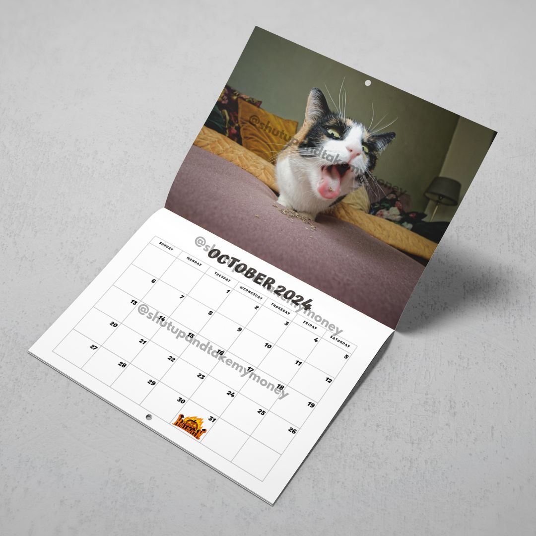 (PRE-ORDER) Cats High On Catnip 2024 Calendar