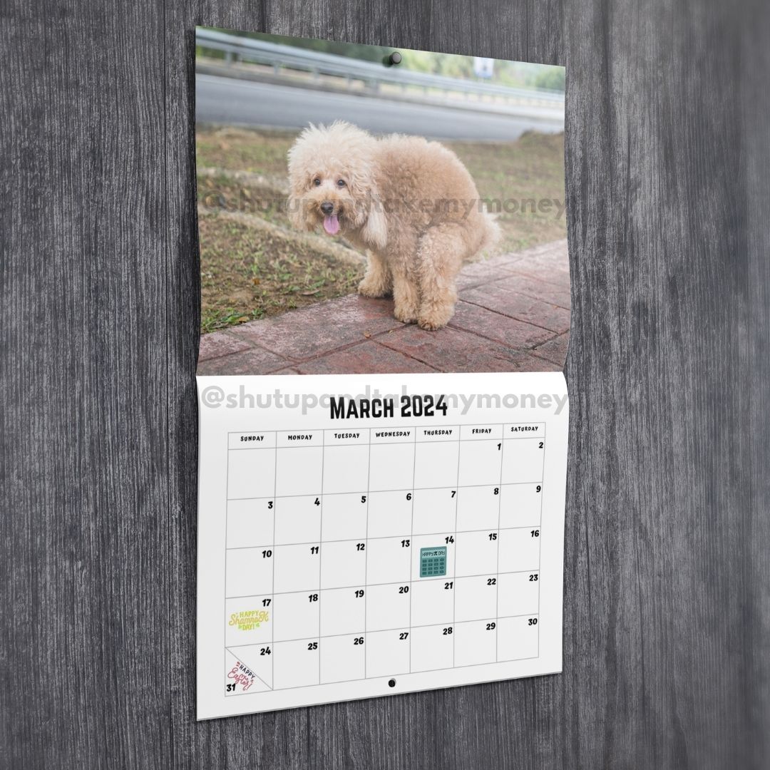 Cute Puppies 2024 Prank Calendar