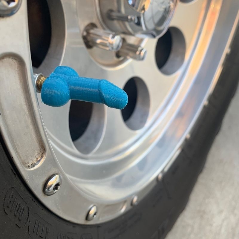 Tirecockz Prank Penis Shaped Valve Stem Cap - 4 Pack