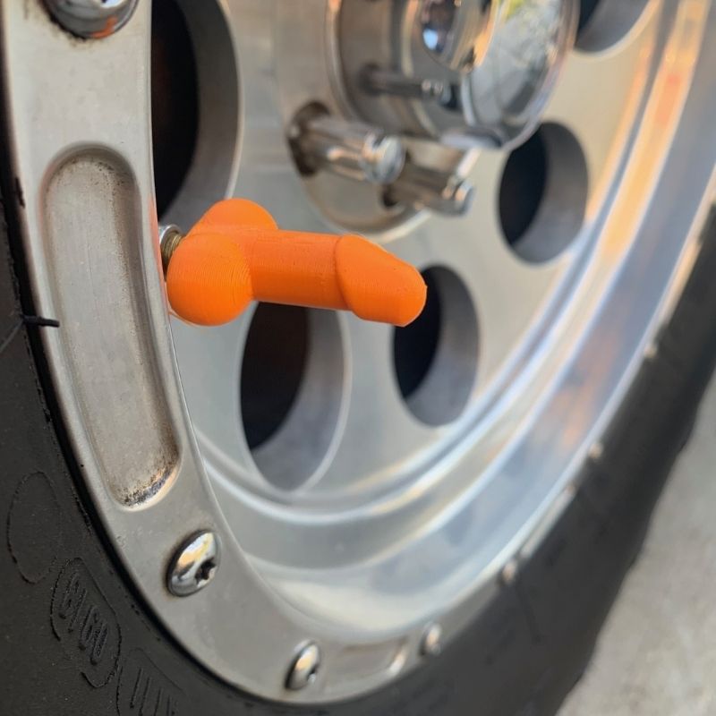 Tirecockz Prank Penis Shaped Valve Stem Cap - 4 Pack