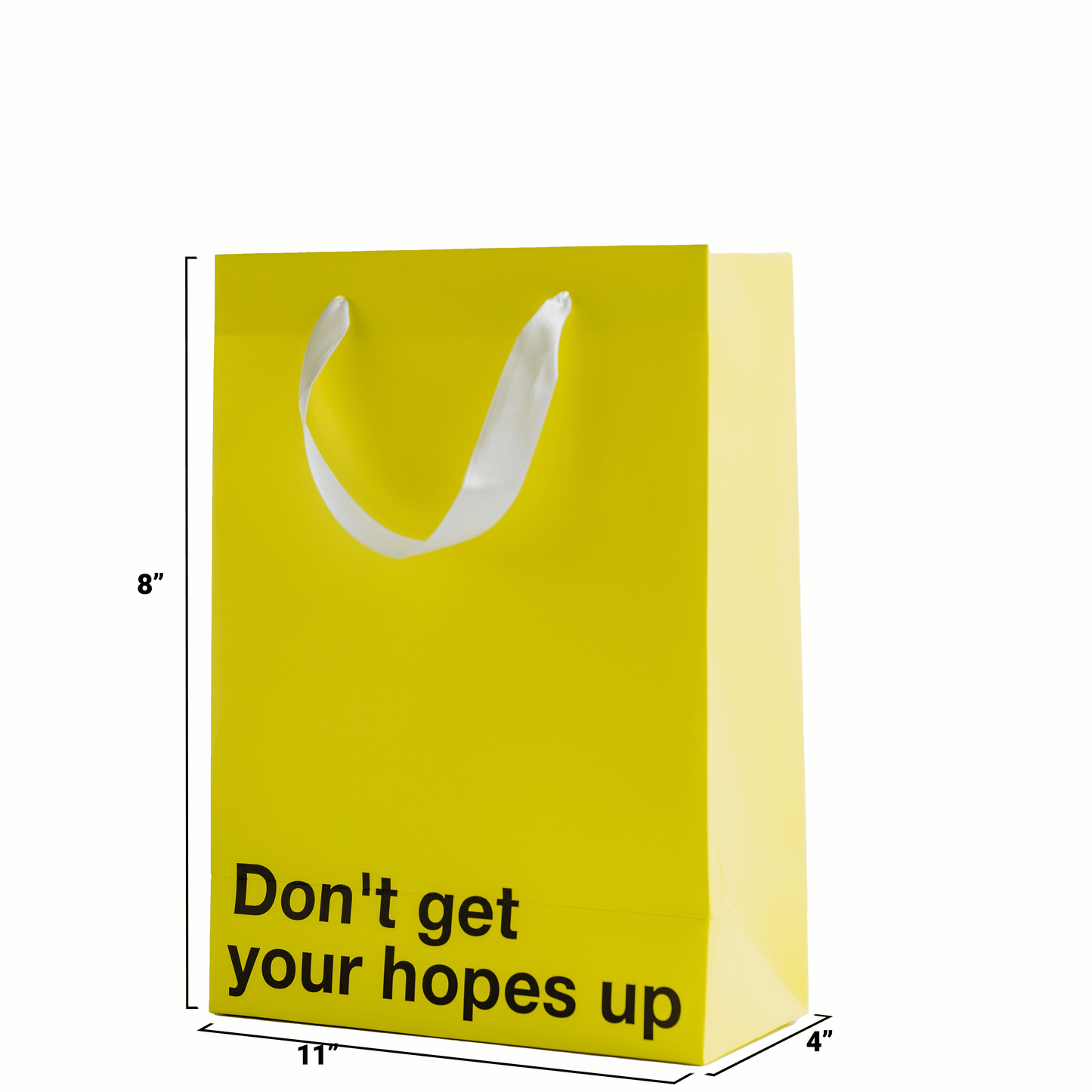 "Don't Get Your Hopes Up" Yellow Gift Bag