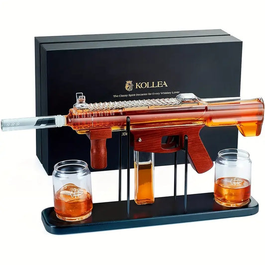 M-16 Machine Gun Whiskey Decanter Set