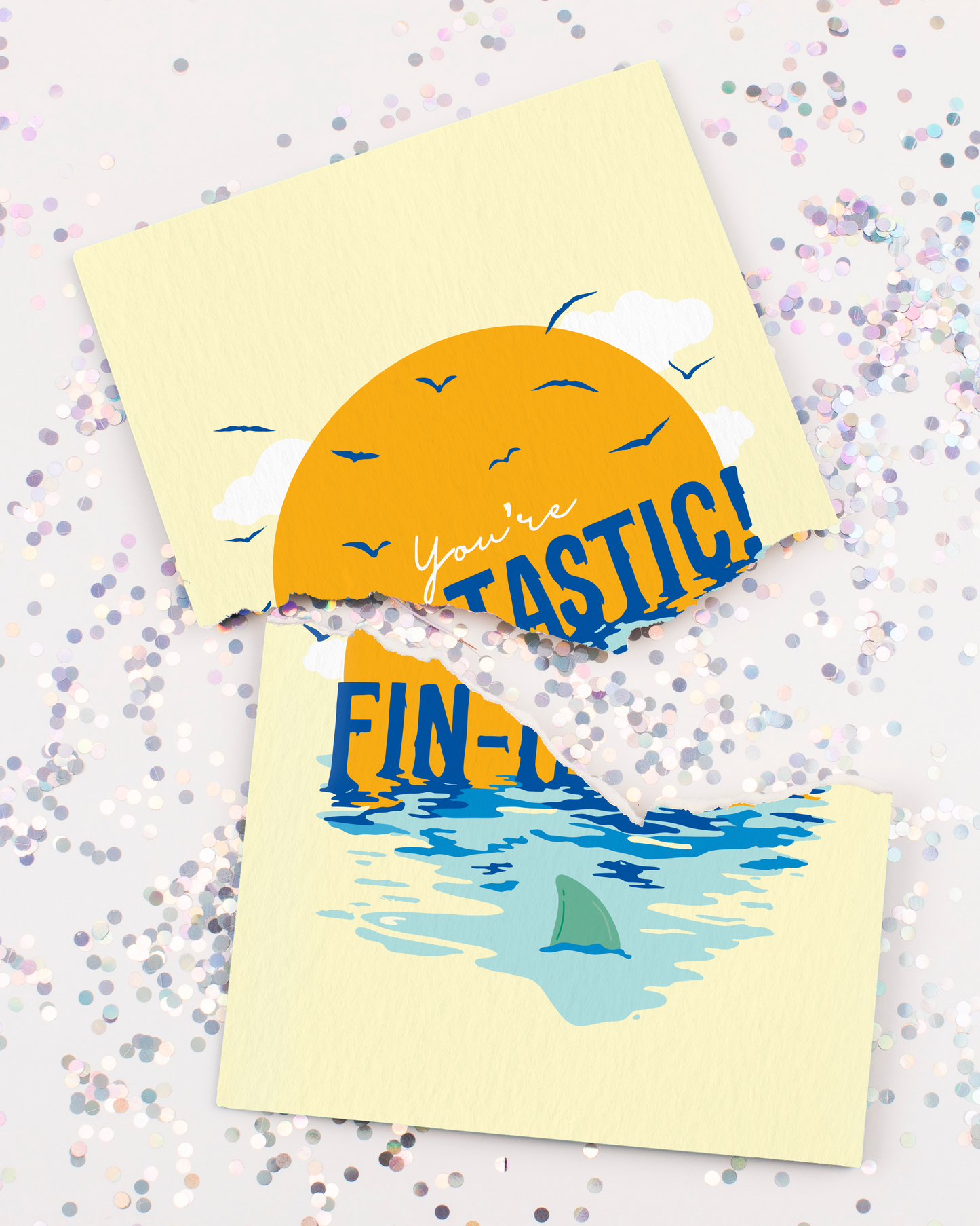 Endless Baby Shark Card With Glitter