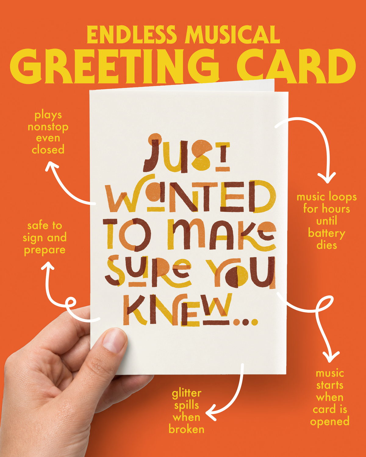 Endless GOAT Scream Card with Glitter