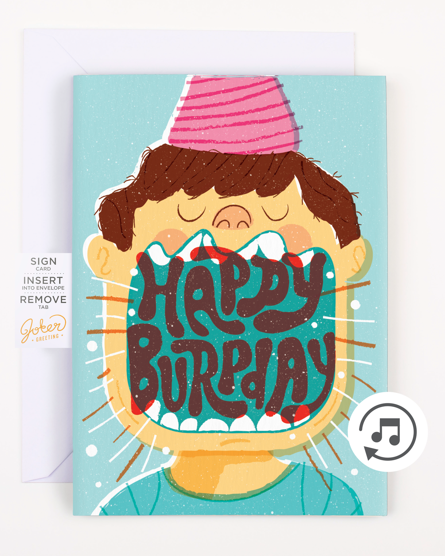 Endless Burp Day Card with Glitter