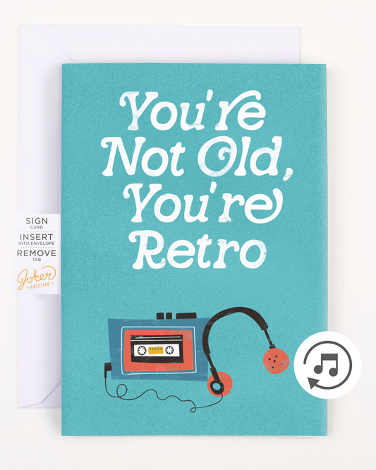 Endless Retro Birthday Card with Glitter