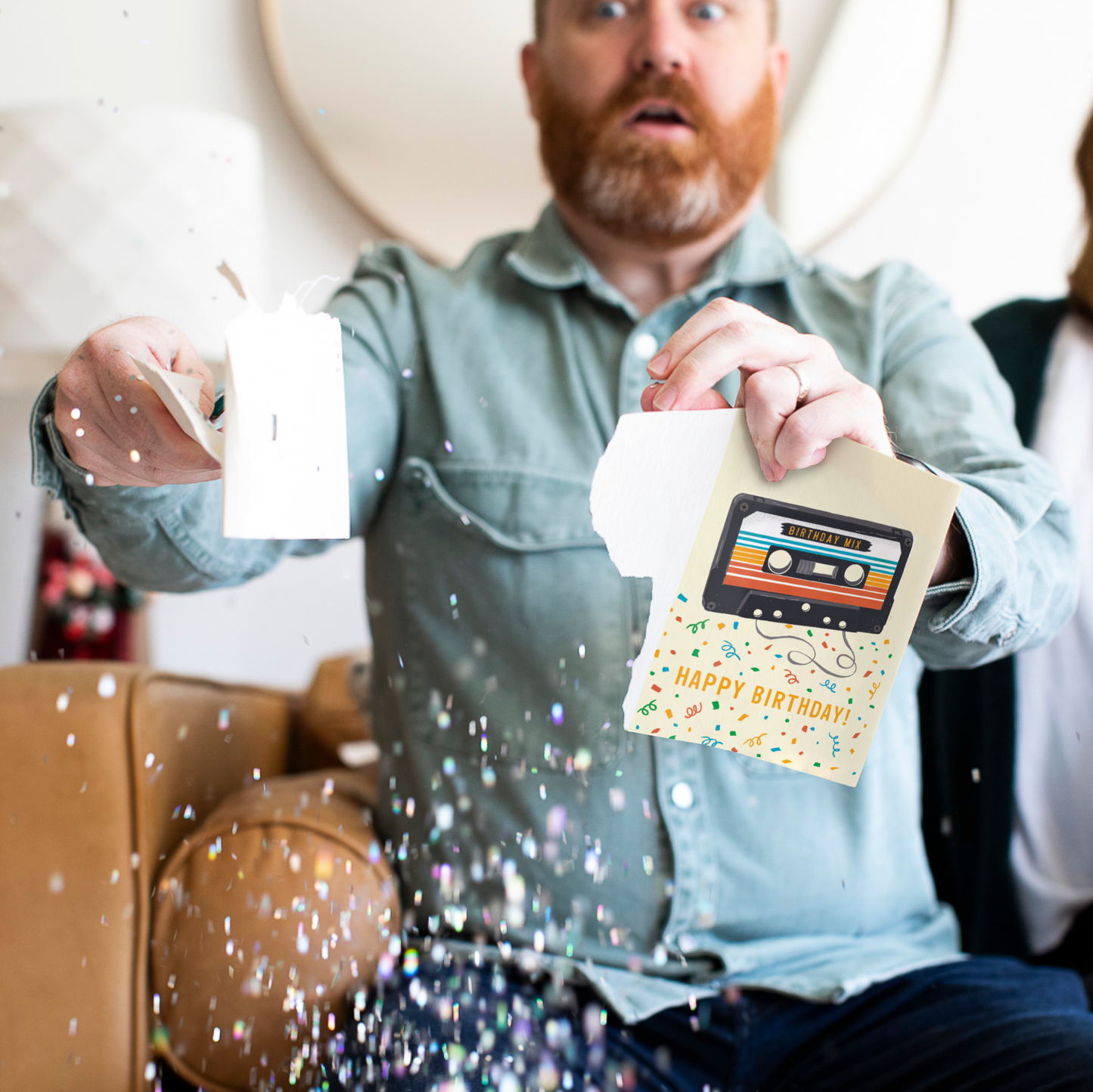 Endless "Never Gonna Give You Up" Birthday Card with Glitter