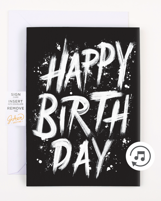 Endless Screamer Birthday Card with Glitter