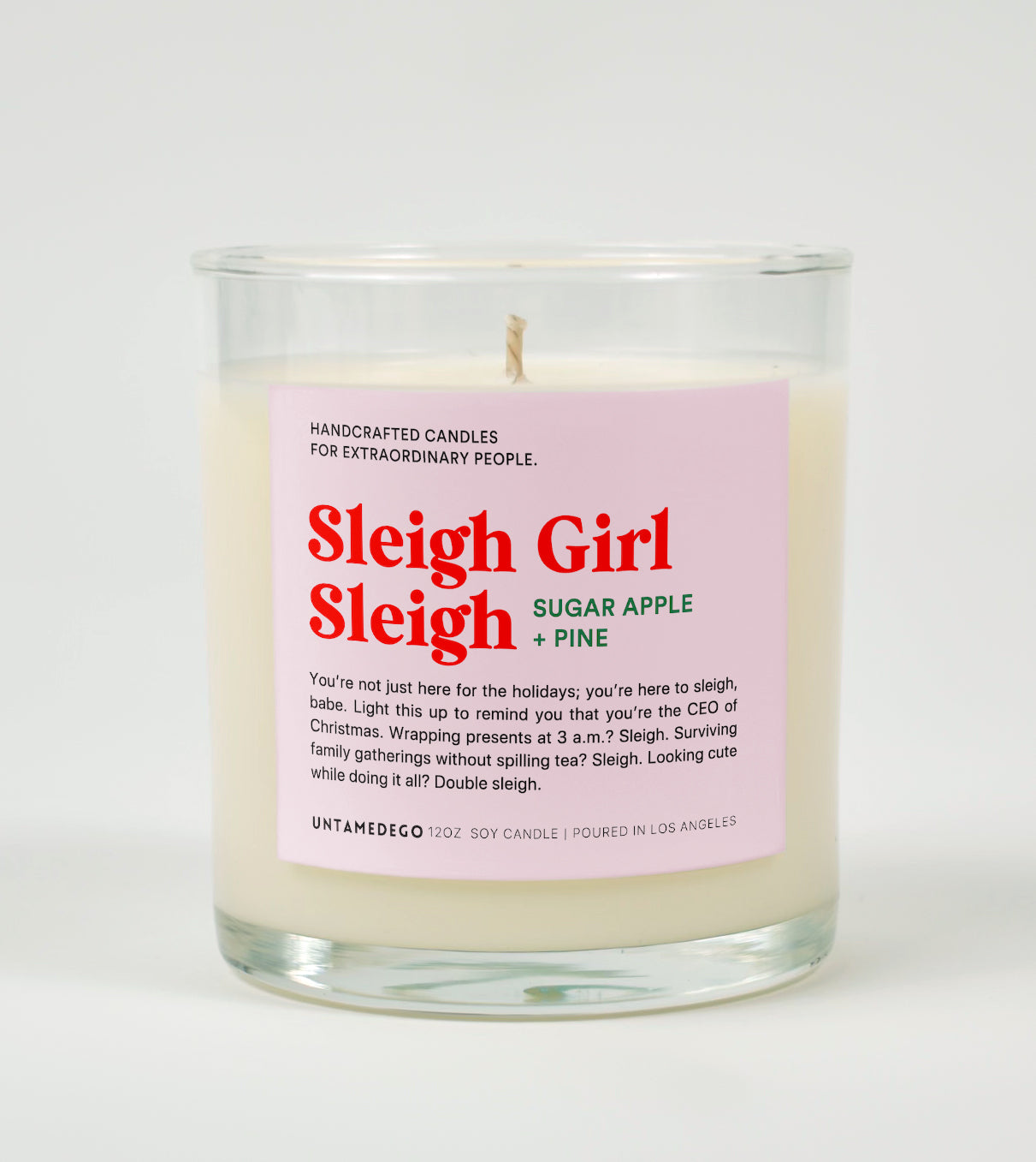 Sleigh Girl Sleigh | Funny Christmas Candle