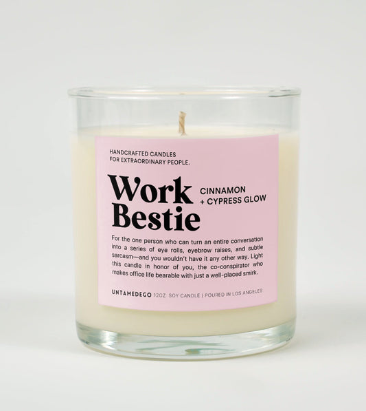 Work Bestie Glass Candle