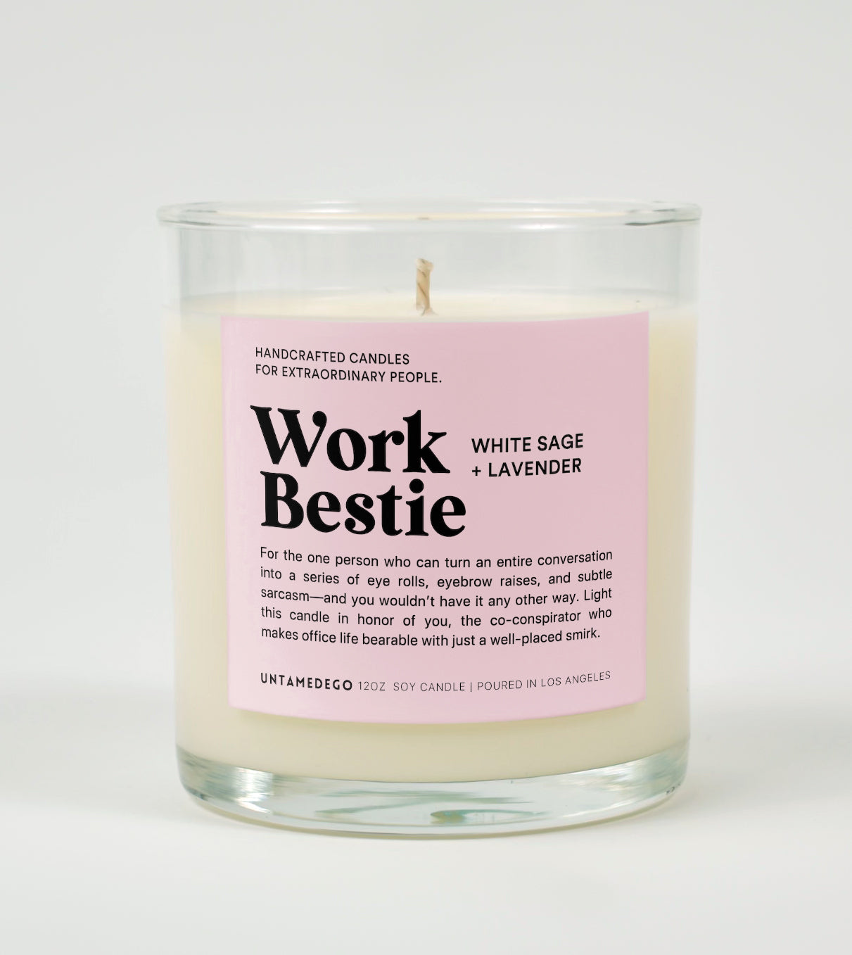 Work Bestie Glass Candle