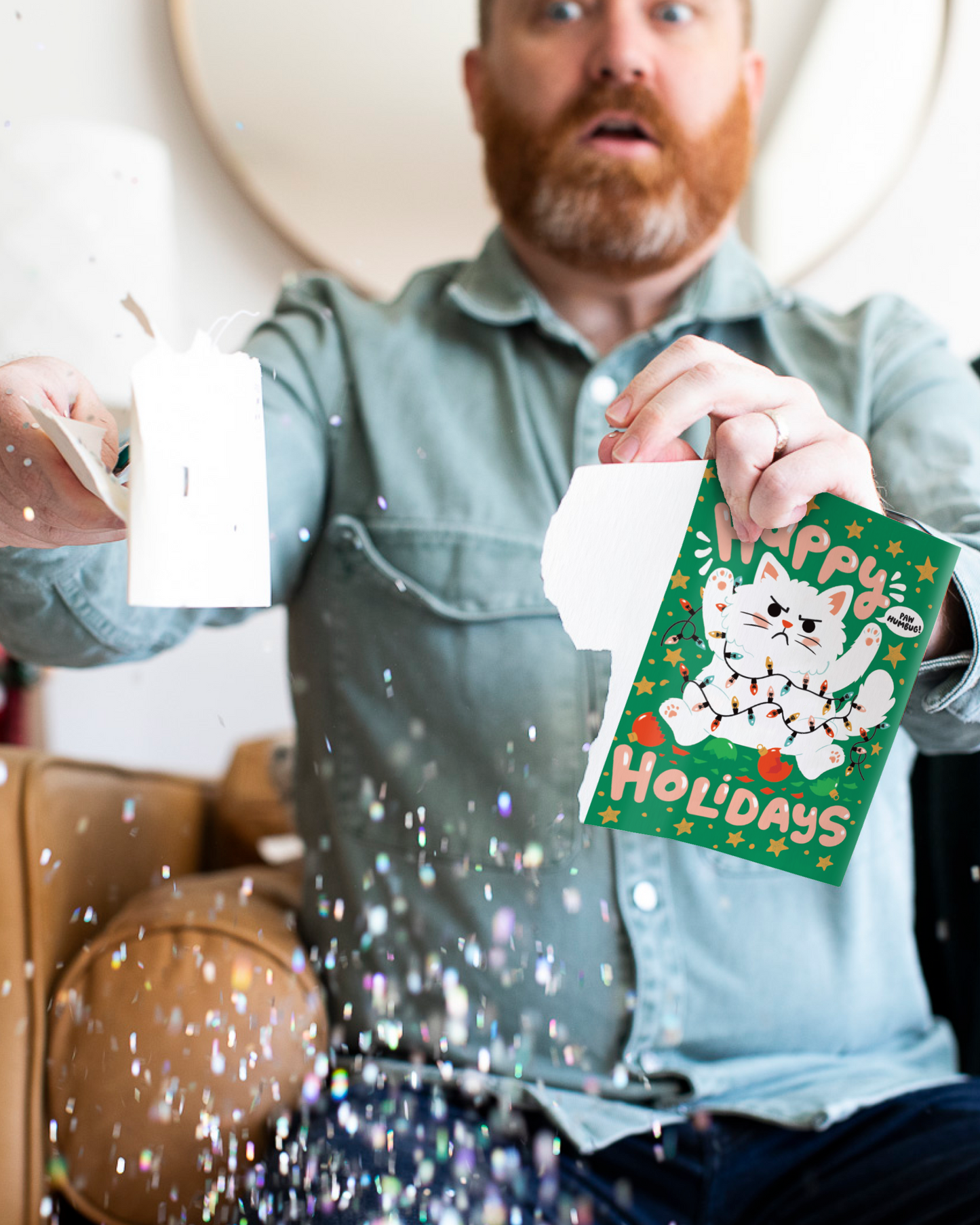 Endless Happy Holidays Card with Glitter