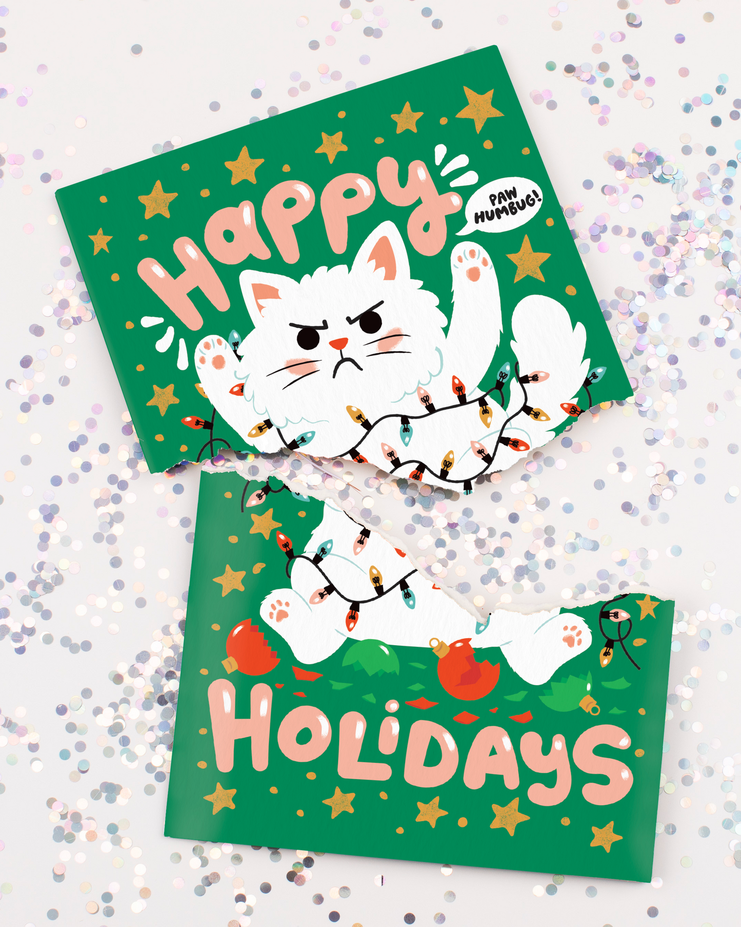 Endless Happy Holidays Card with Glitter