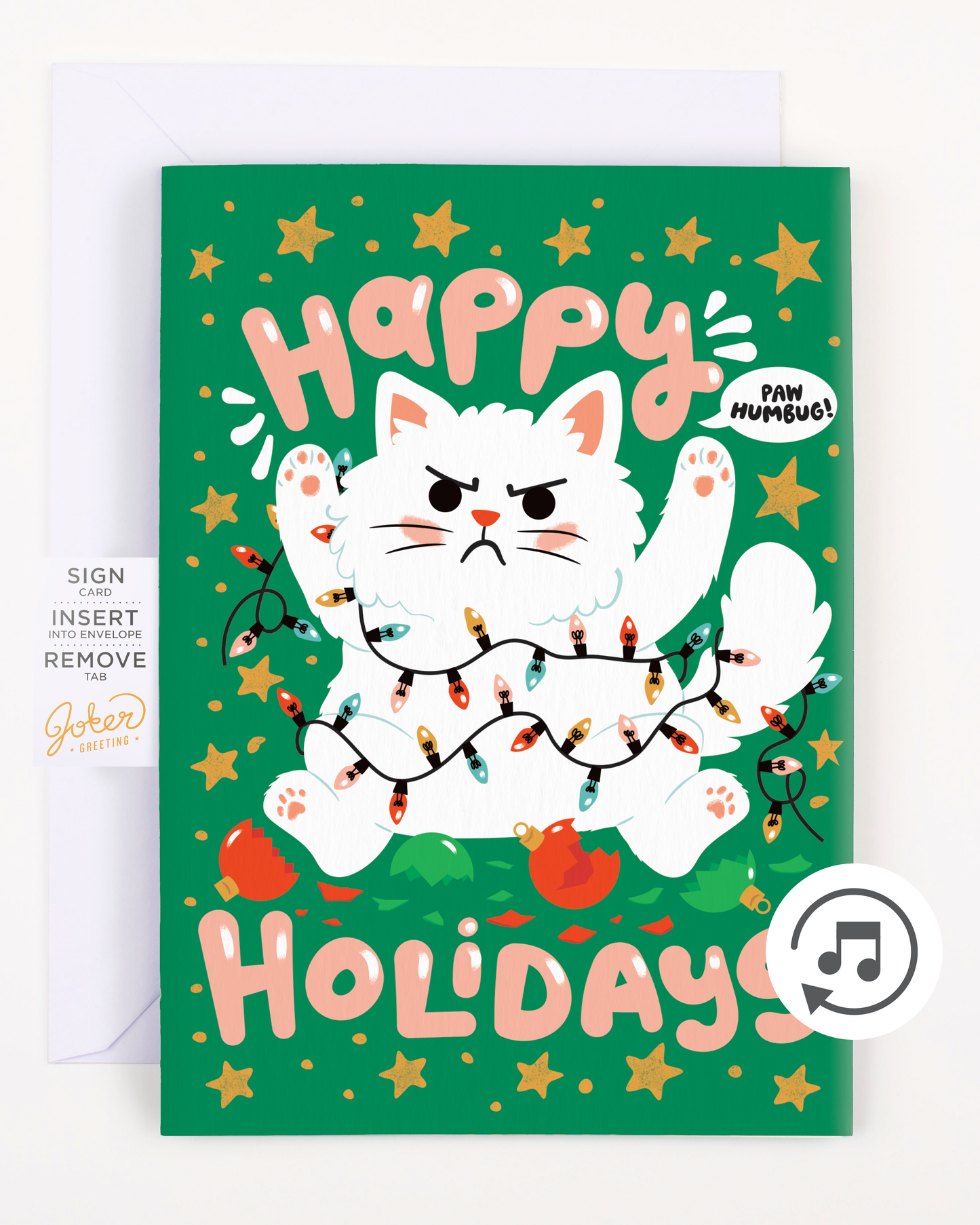Endless Happy Holidays Card with Glitter