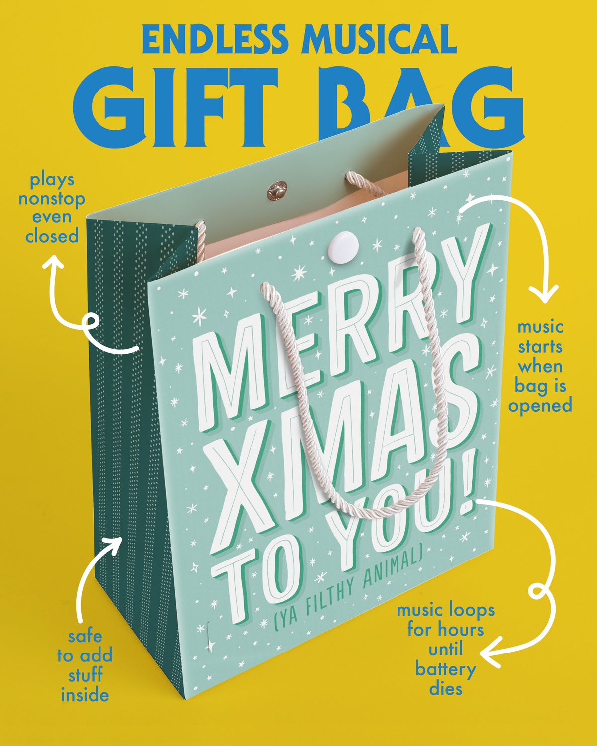 Endless Meowy Christmas Gift Bag