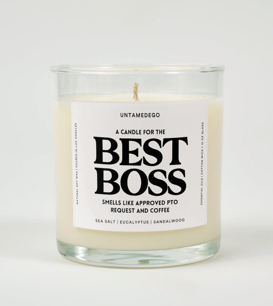 A Candle For My Best Boss Glass Candle