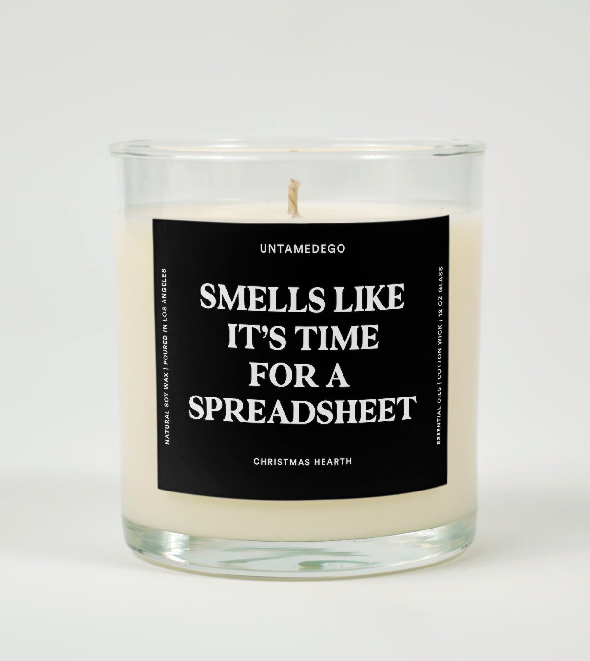 Smells Like It's Time For A Spreadsheet Glass Candle