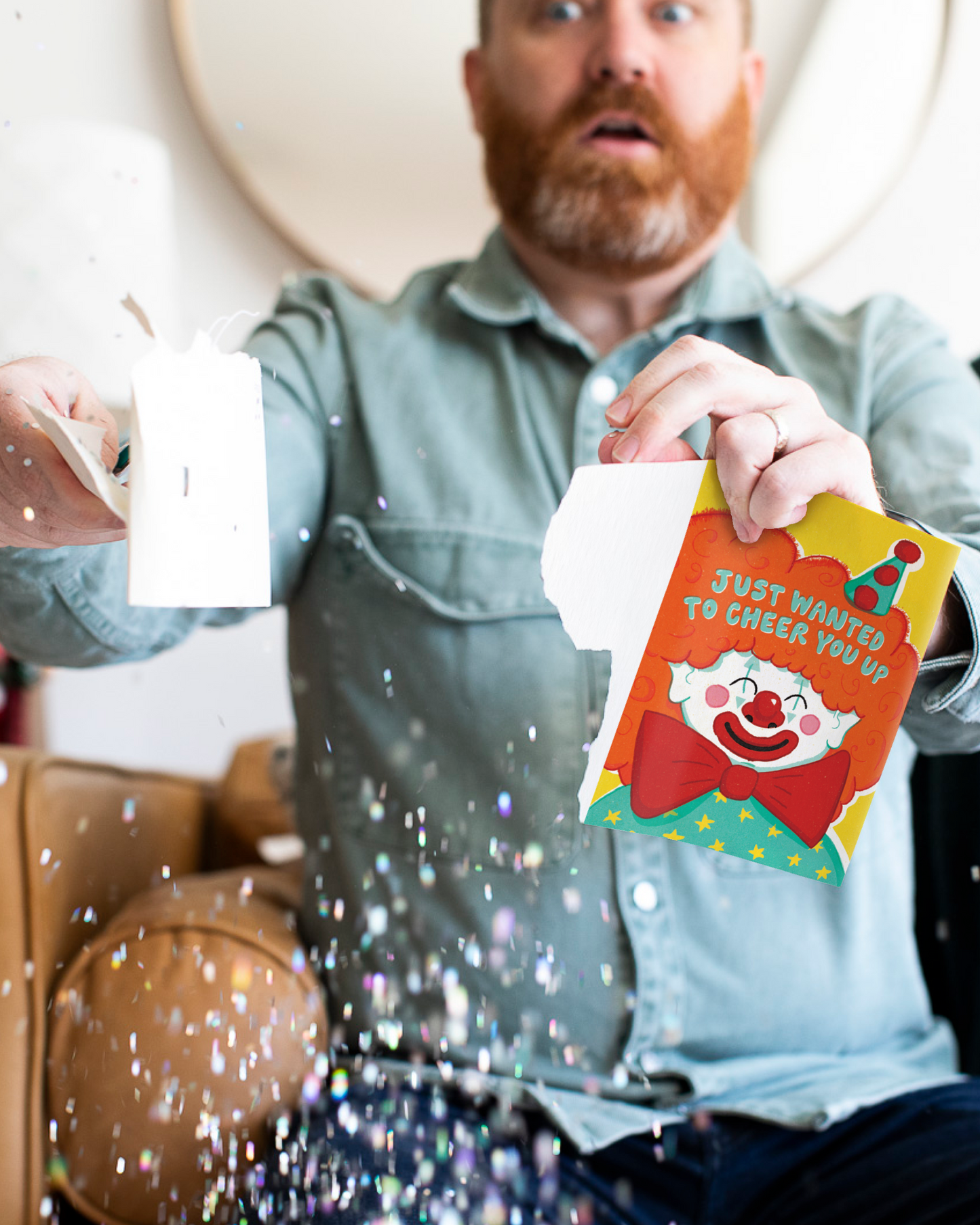 Endless Encouragement Clown Card with Glitter