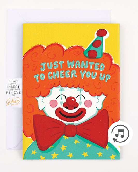 Endless Encouragement Clown Card with Glitter