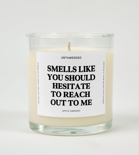 Smells Like You Should Hesitate To Reach Out To Me Glass Candle