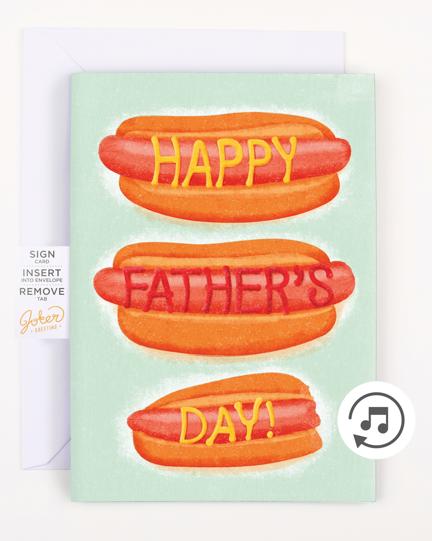 Endless Dad, Dad, Dad, Father's Day Card with glitter