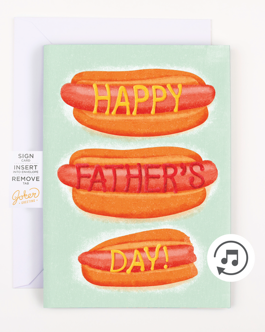 Endless Dad, Dad, Dad, Father's Day Card with Glitter