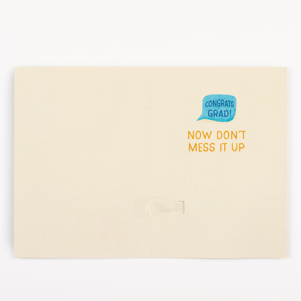 Endless Off-tune Graduation Card with Glitter