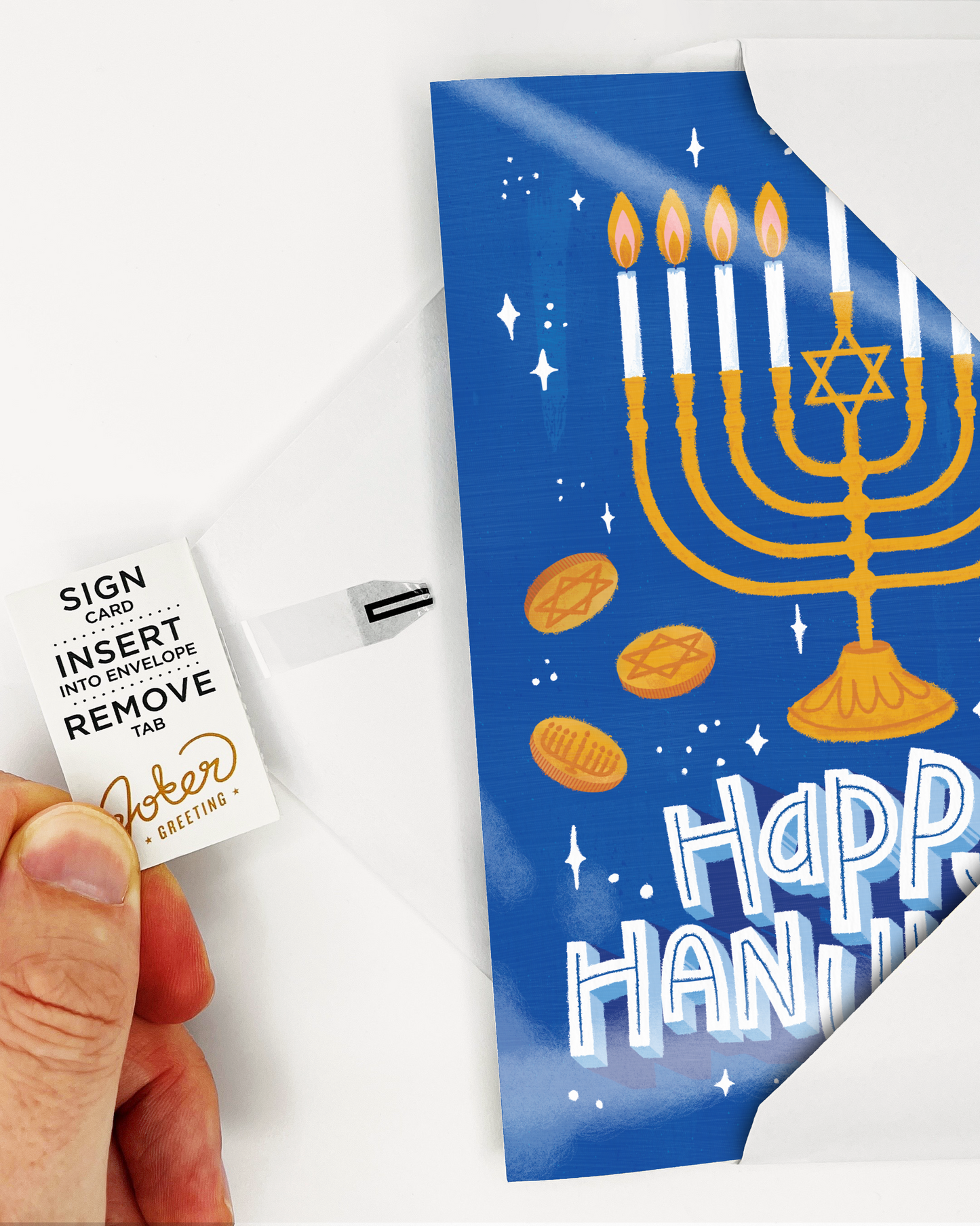 Endless Hanukkah Card with Glitter