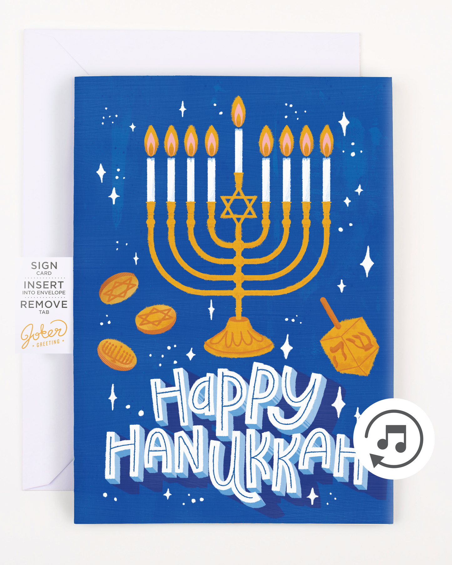 Endless Hanukkah Card with Glitter