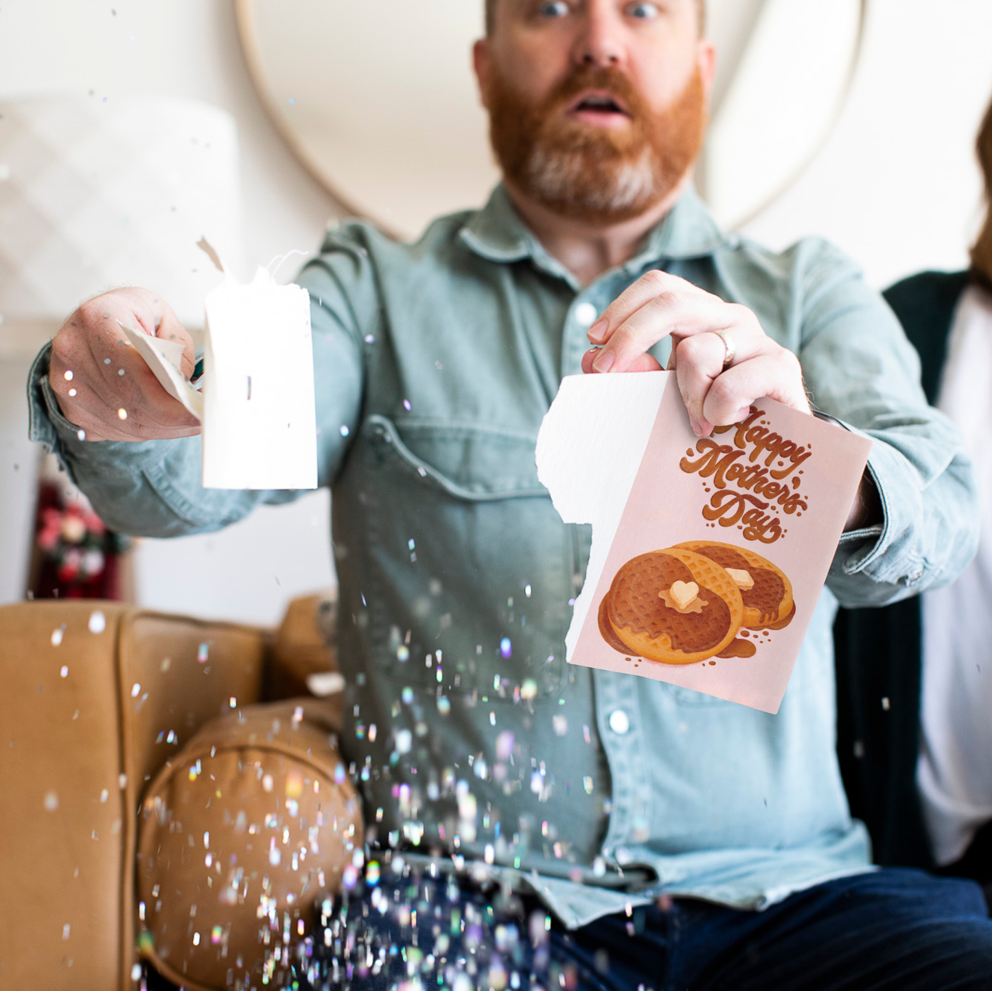 Endless "Never Gonna Give You Up" Mother's Day Card with Glitter