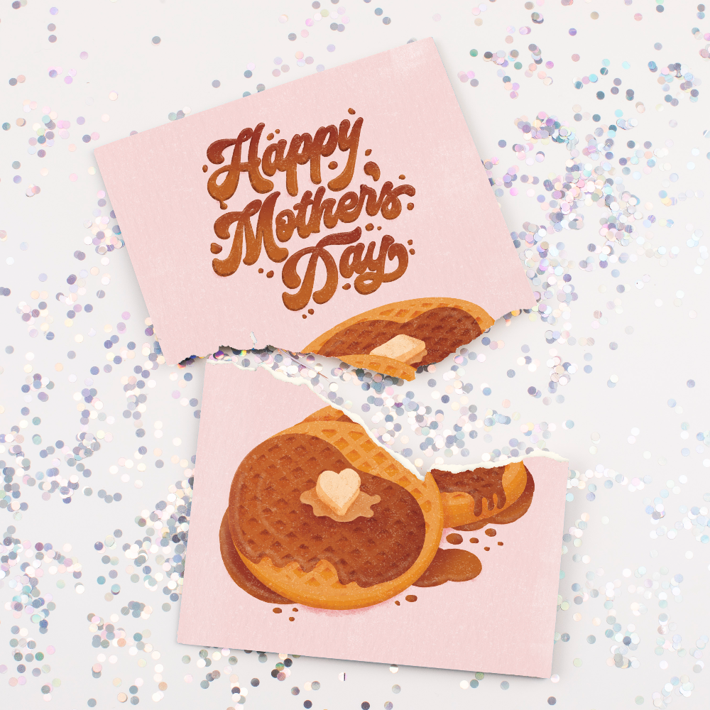 Endless "Never Gonna Give You Up" Mother's Day Card with Glitter