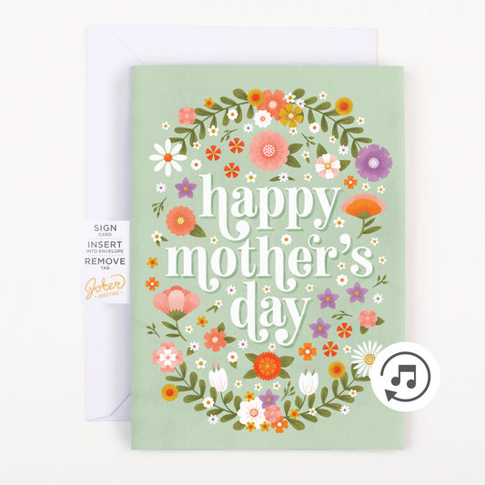 Endless Baby Cry Mother's Day Card with Glitter
