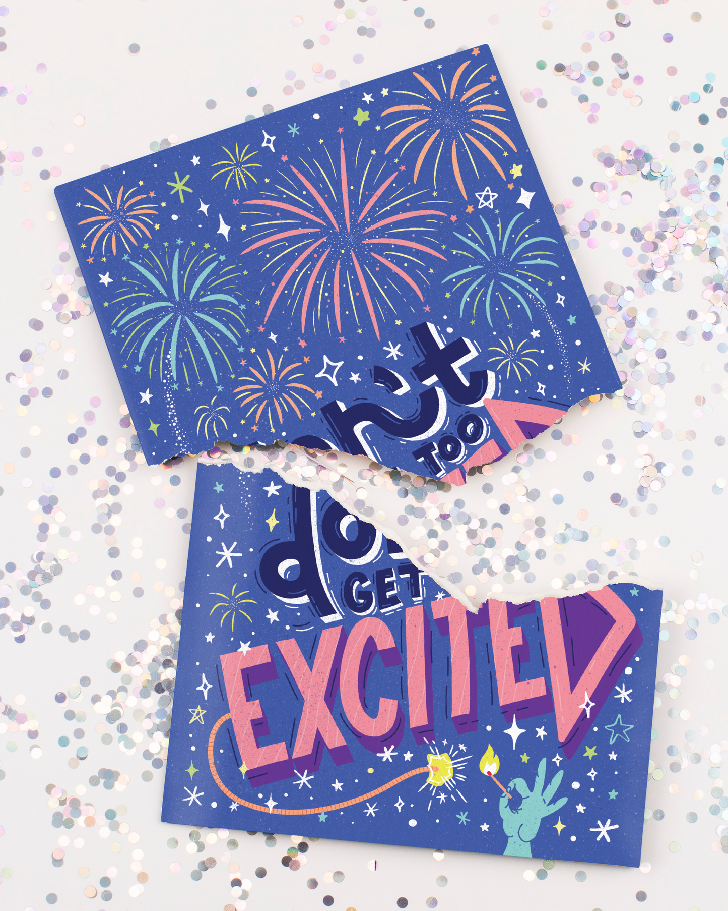 Endless NSFW Moaning Congrats Card with Glitter