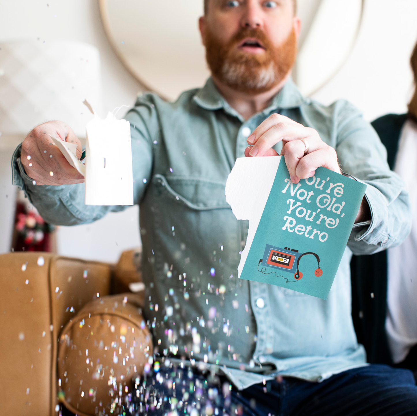 Endless Retro Birthday Card with Glitter