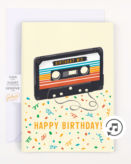 Endless "Never Gonna Give You Up" Birthday Card with Glitter